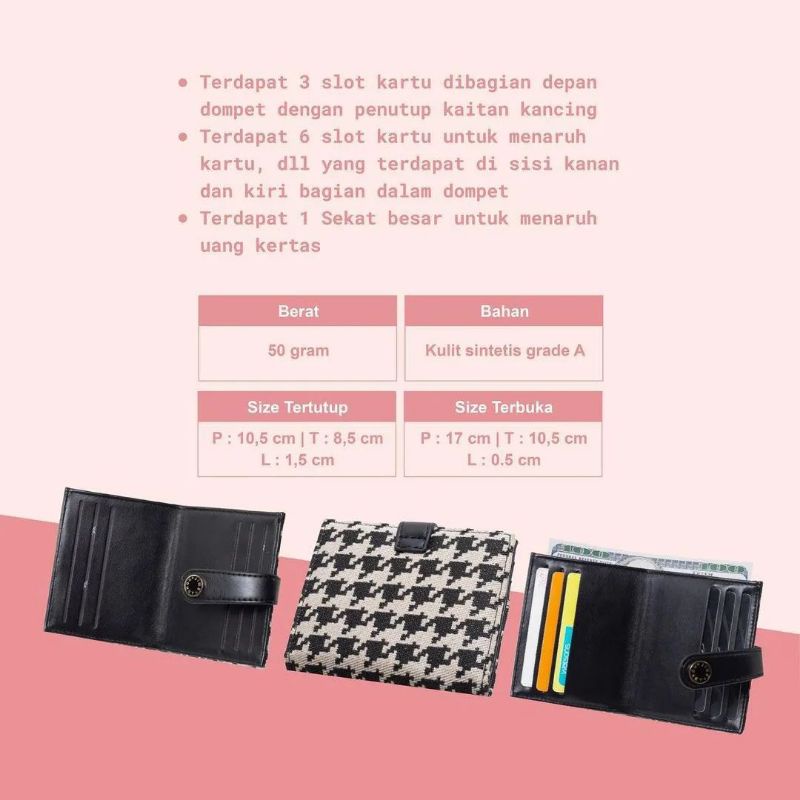 Fenty Wallet Dompet Lipat / Dompet Kartu Jims Honey