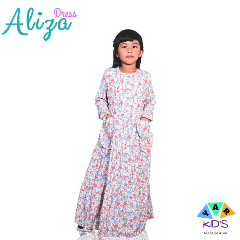 Yar Kids | Aliza Dress | Gamis Anak Perempuan 5th-12th | Catton Rayon Viscose