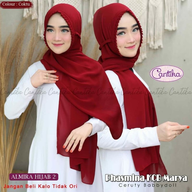 1 kg muat 10 pcs  Fashion Muslim pashmina 175 x 75  instan / Pashmina INSTAN tali maryam KCB 175 x75-4