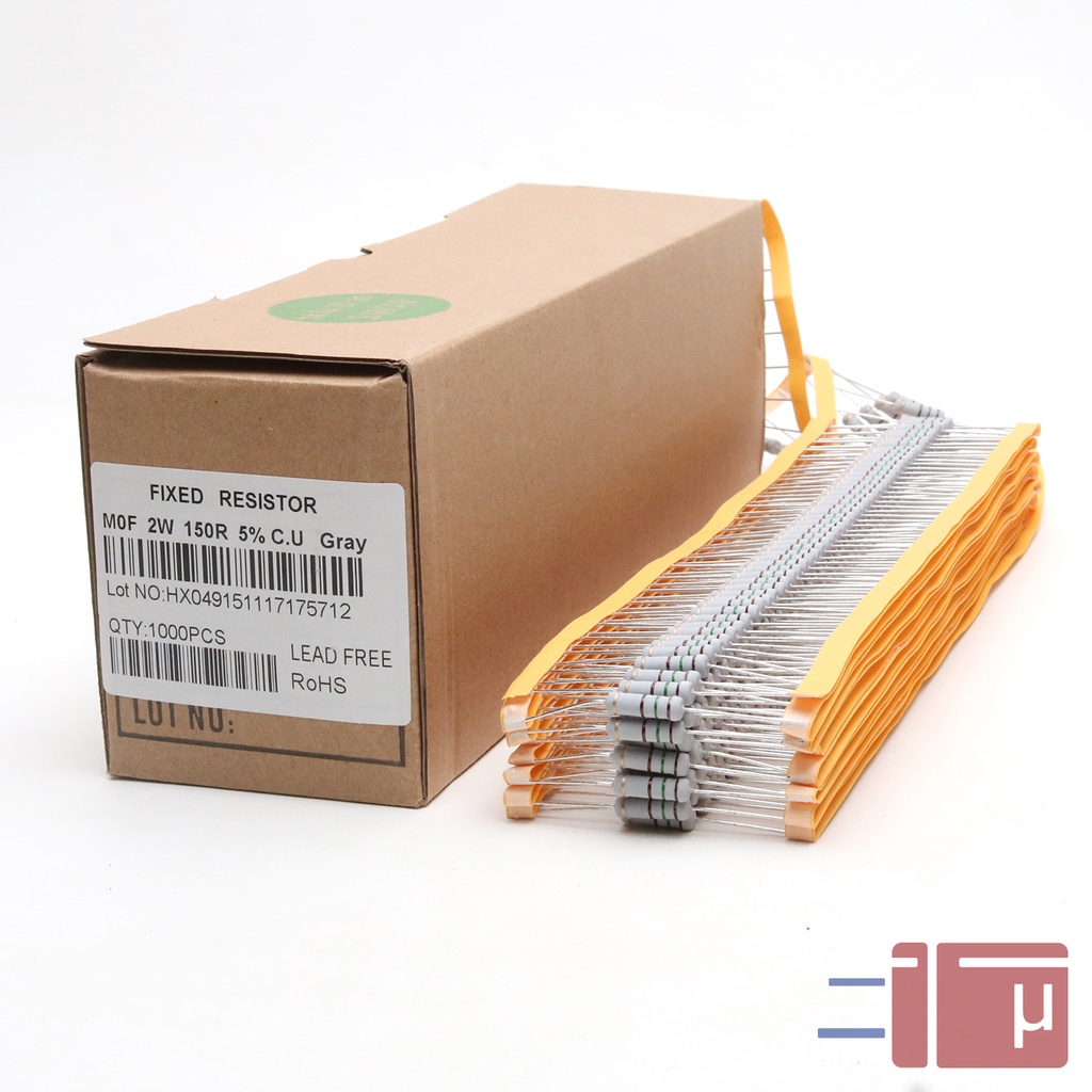 Resistor 150R 150 Ohm 2W Metal Oxide 5% Taiwan Kaki Tembaga