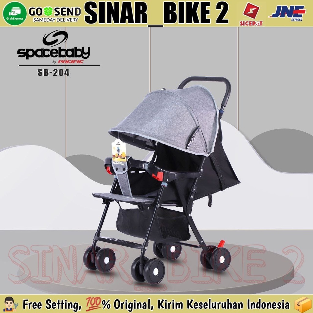 Baby Stroller SPACEBABY SB-214 Bisa Dua Arah &amp; SB-204 Kereta Dorong Anak Bayi Bisa Rebahan