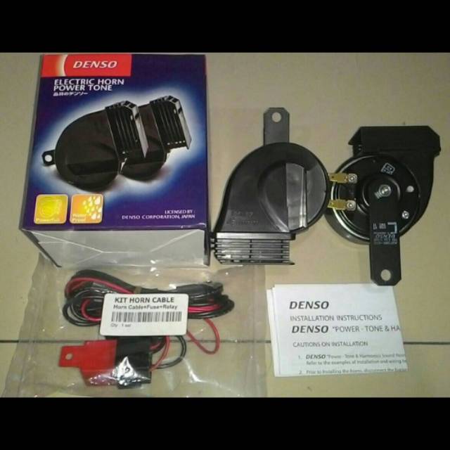 Klakson keong denso waterproof plus relay cable set new aerox155 nmax xmax mio vario pcx 160