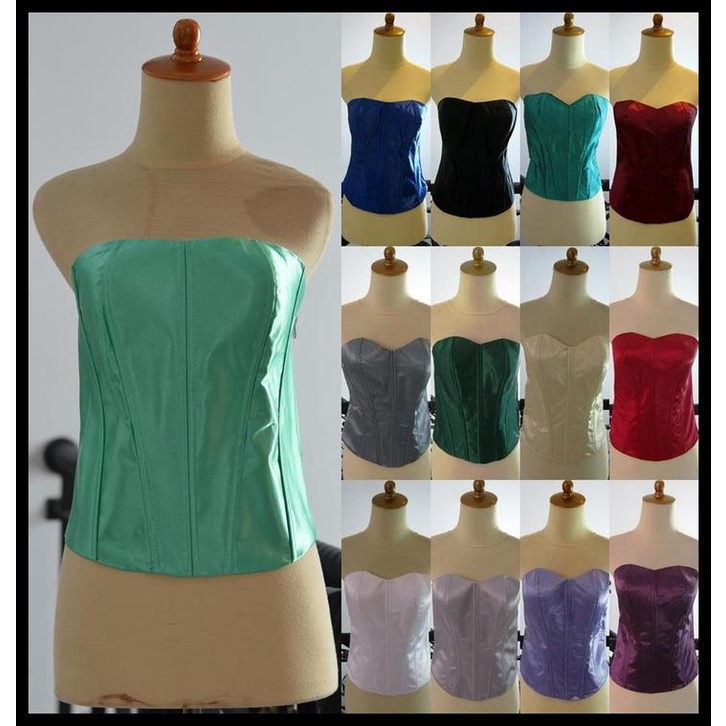 Bustier Satin Longtorso (Kamisol, Dalaman Kebaya)