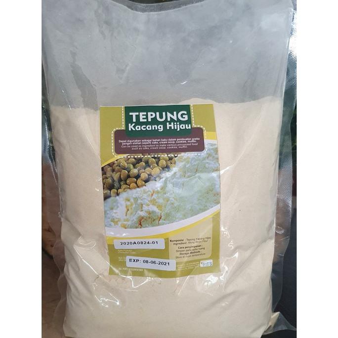 

BAYAR DITEMPAT FITS Tepung Kacang Hijau Kupas Alami 1KG