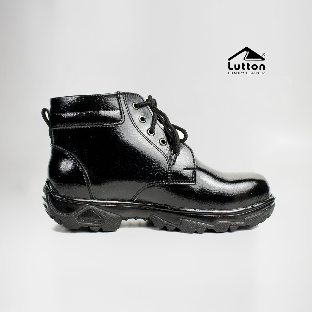 LUTTON - Sepatu safety pria terbaru - Sepatu Proyek - Sepatu safety ujung besi terlaris - Sepatu safety pria terlaris - Sepati safety boots tali