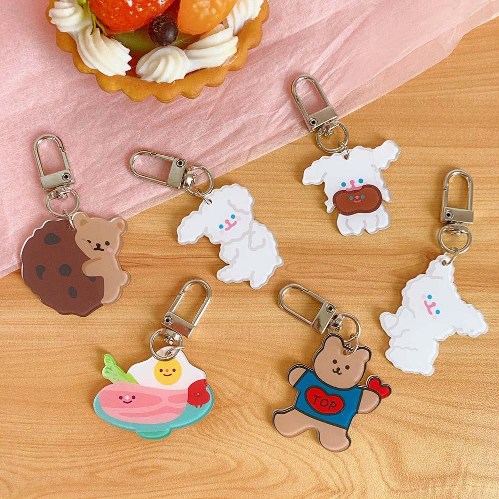 [Elegan] Gantungan Kunci Indah Mainan Hadiah Wanita Puppy Liontin Beruang Gadis Keyfob