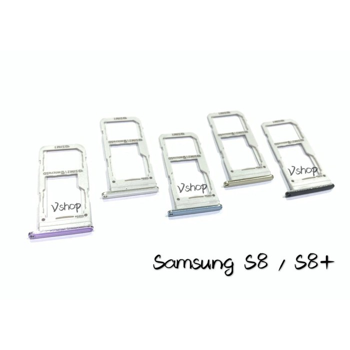 Simtray Sim Tray Tempat Dudukan Slot Sim Card Simcard Samsung S8 G950 - S8 PLUS G955 DUAL SIM