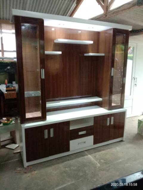 backdrop tv / Rak tv minimalis / rak tv pajangan / backdrop tv minimalis duco bandung only /rak tv m
