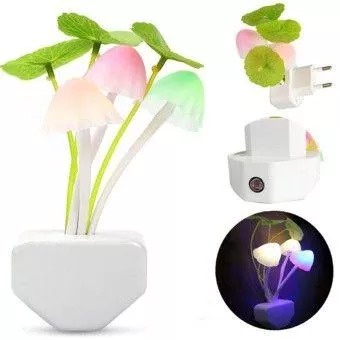 Lampu Tidur Jamur Berubah Warna / Lampu Tidur LED Sensor Cahaya