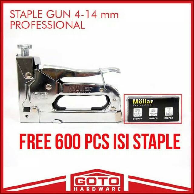 

Staples Tembak Stapler Gun 3 in 1 Staple Heckter