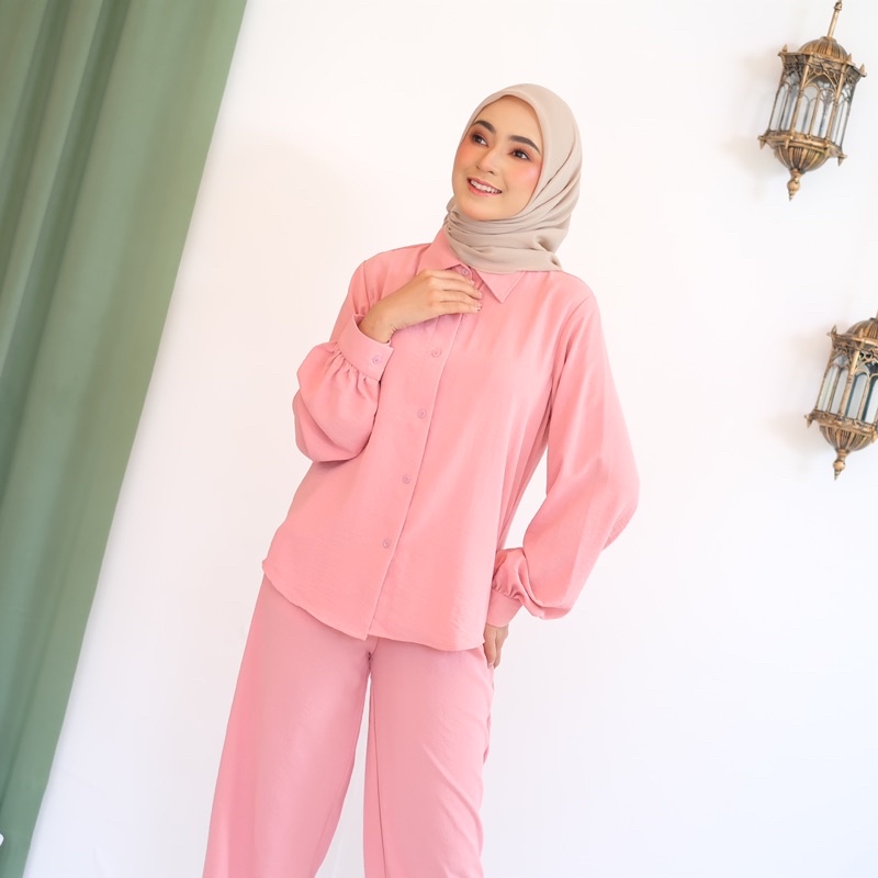 Flowing Shirt Plain/ oneset / kemeja