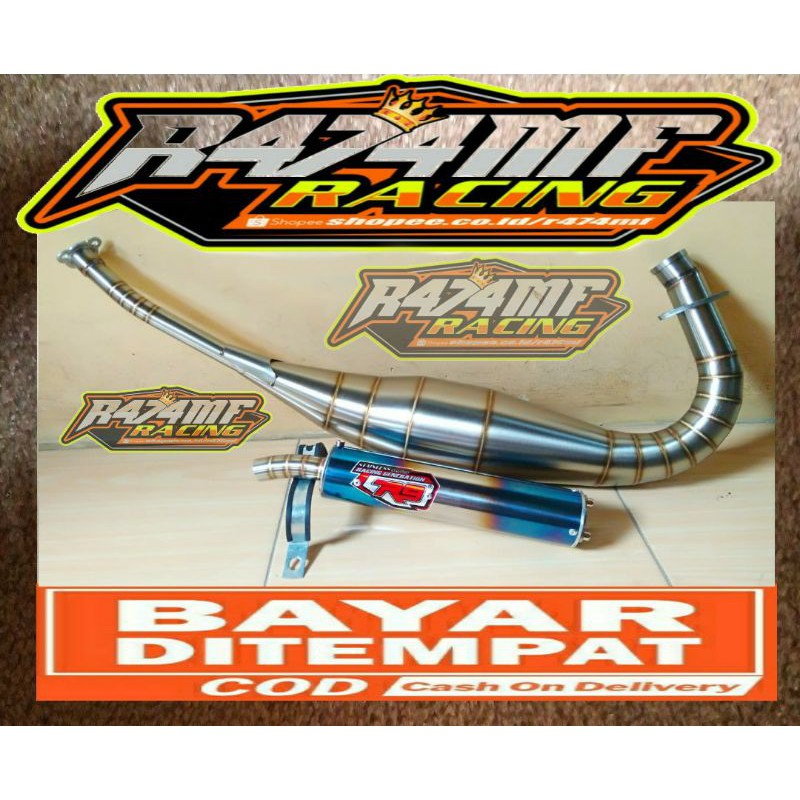 Knalpot ninja 2tak r rr ss stenlis R9 Suara Garing