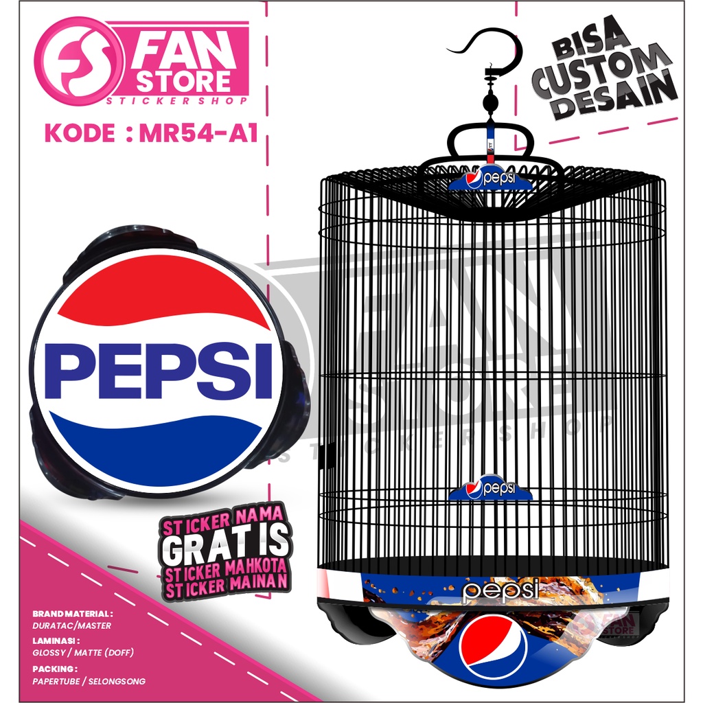 Stiker Tebok Murai - Sticker Decal Sangkar Burung - Stiker Kandang Burung EBOD