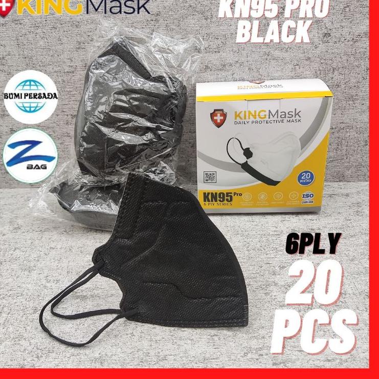 Berkualitas KN95 Pro Kingmask 6 Ply  Kemenkes KN 95 Pro isi 20 Pcs 6Ply ..