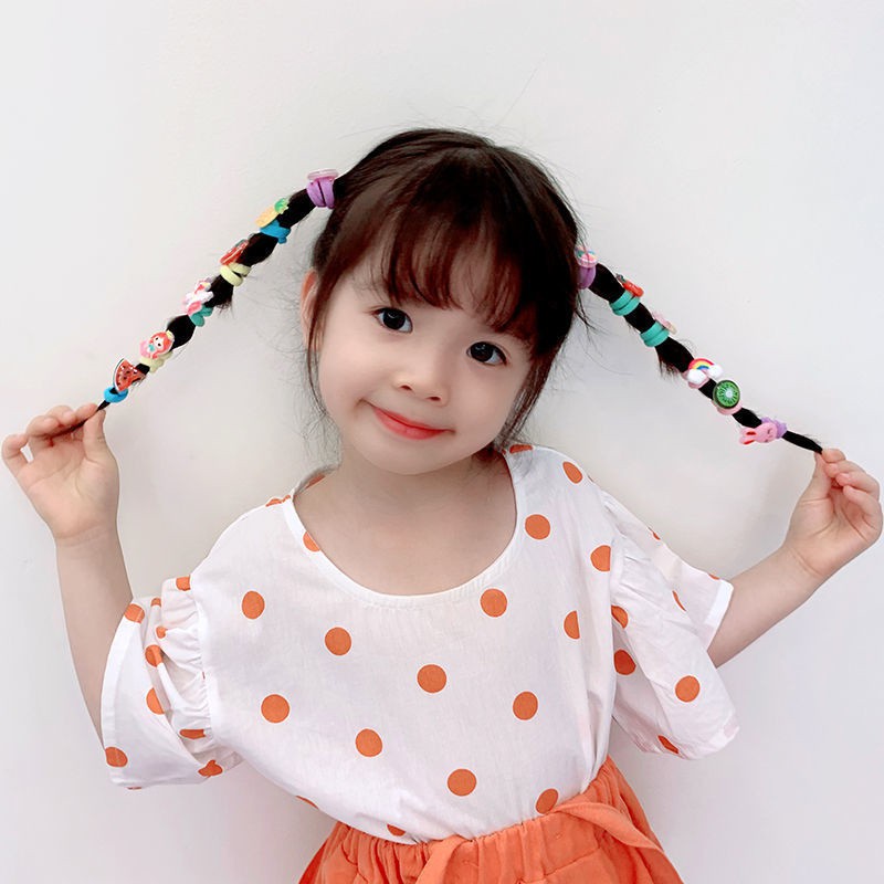 [ACKER] 10Pcs/Set Unicorn Bunga Pelangi Bentuk Hewan Lucu Anak Hairband Ikat Rambut