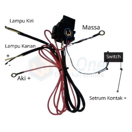 Relay Set Lampu Tembak 12v dan 24v Bosch/Hella/Transparan