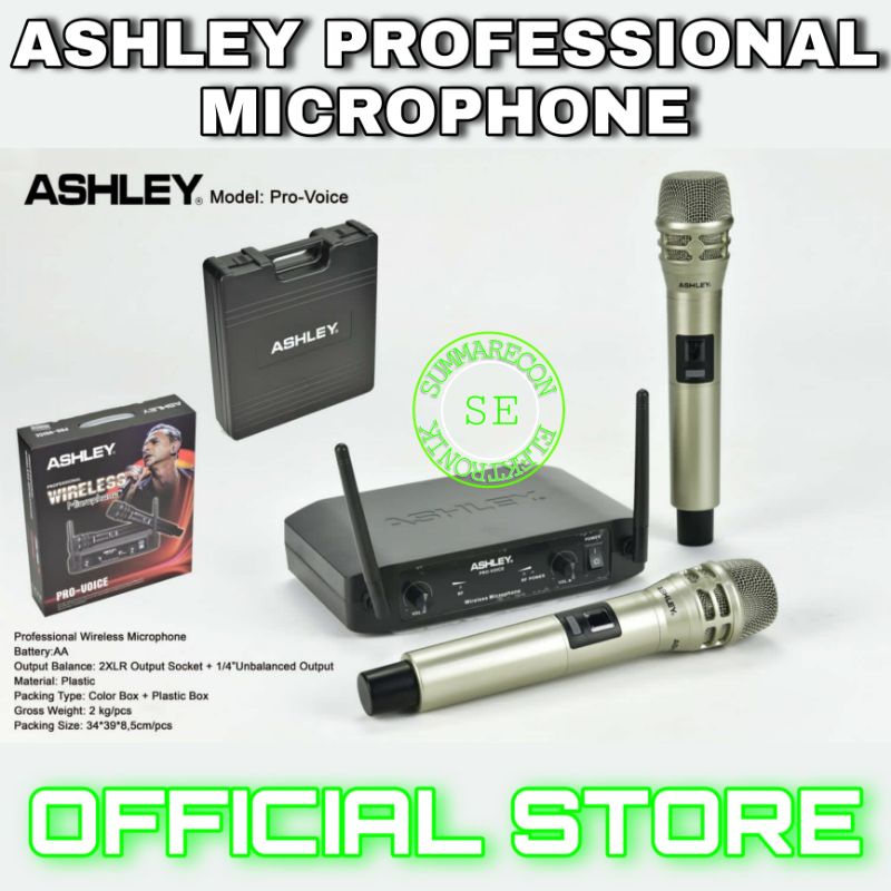 mic wireless ashley original pro voice microphone ashley