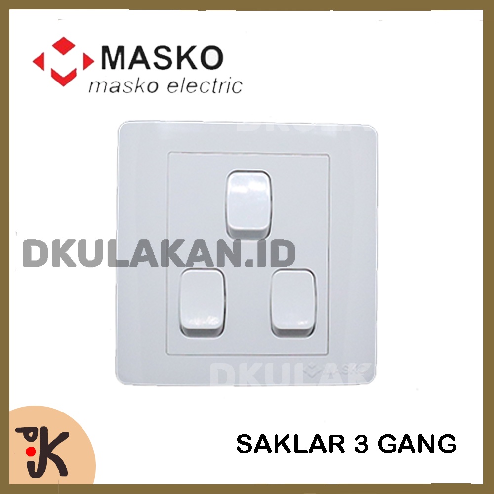 Jual Masko Ib Saklar Triple Putih Sekrup Minimalis Tipe Viola V