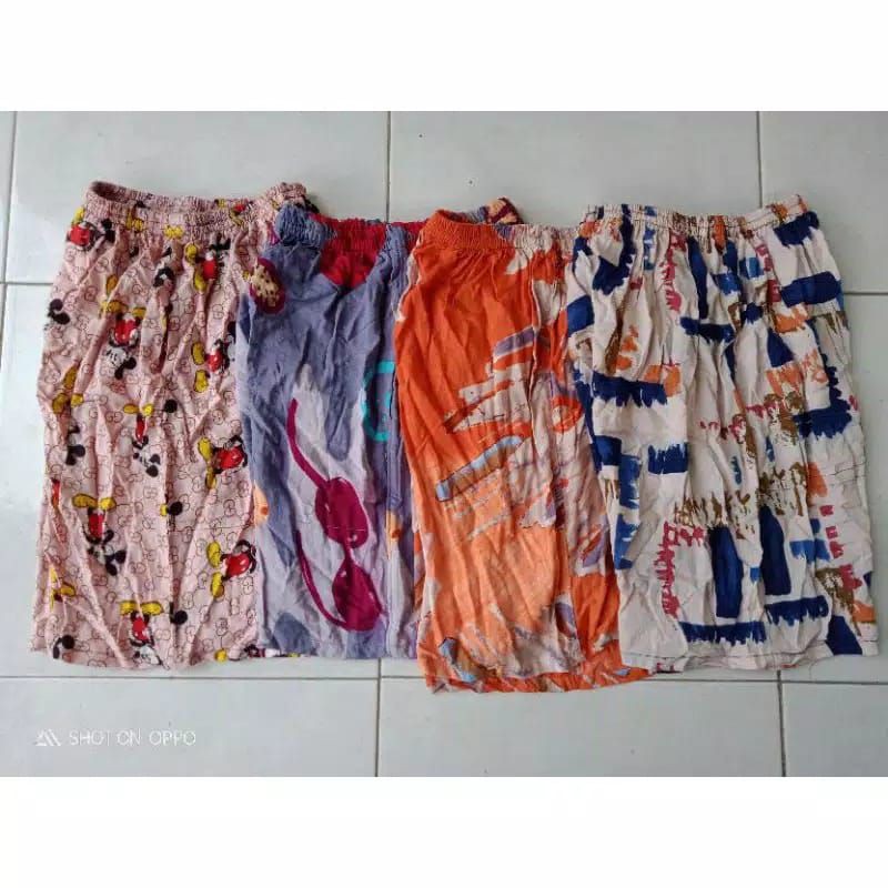 TERMURAH celana  rayon pendek selutut rijek