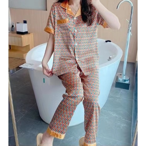 PIYAMA BAJU TIDUR SATIN PP CP IMPORT WANITA MURAH KEKINIAN-FK 135