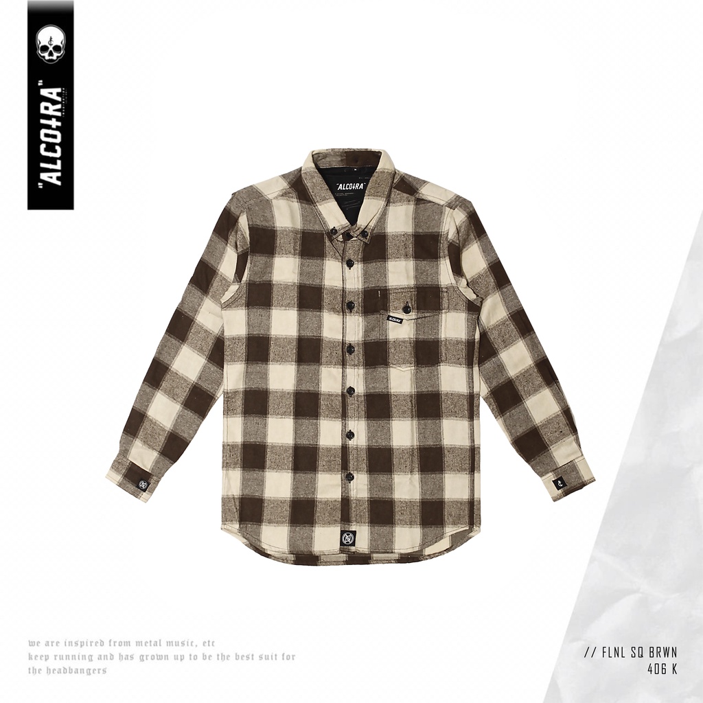 FLANEL SQ BRWN // FLANEL SQUARE BROWN KANTONG SATU