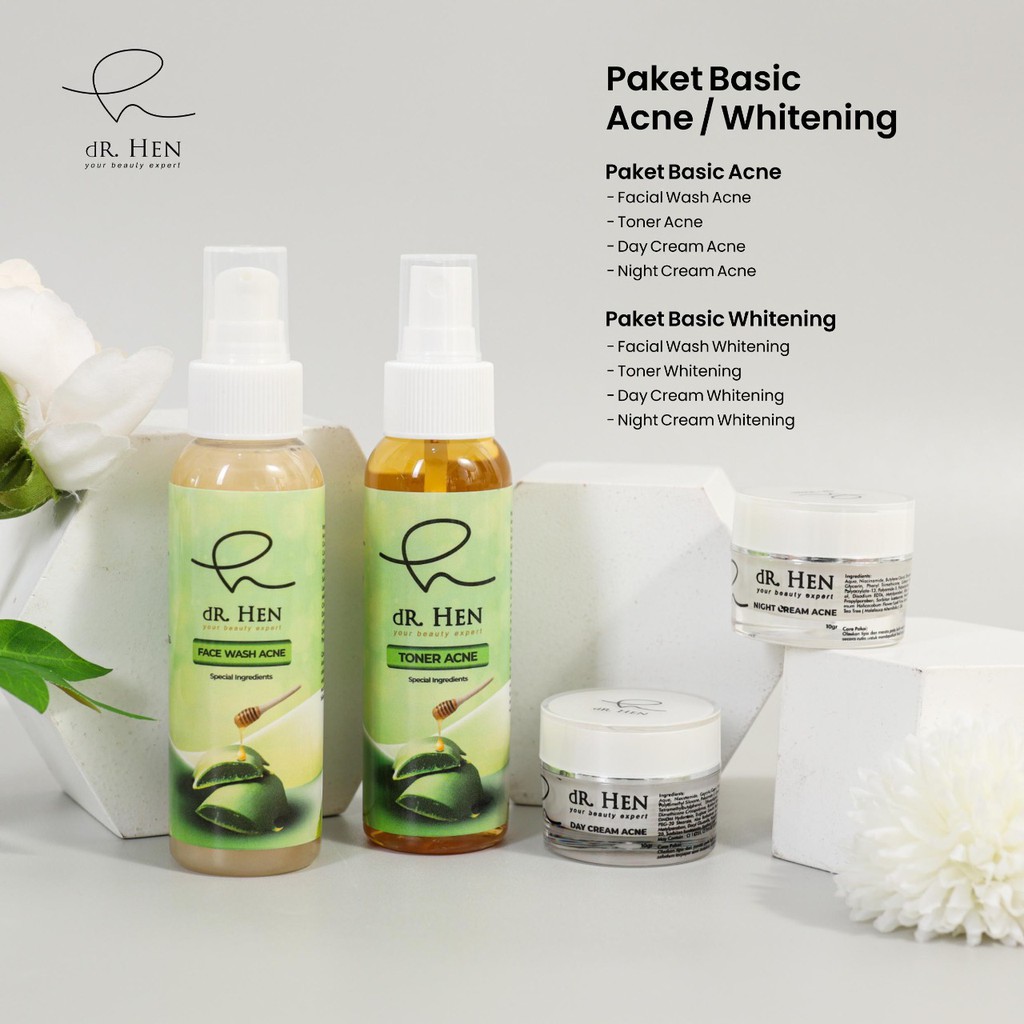 dr.HEN Paket Skincare Basic Acne / Whitening