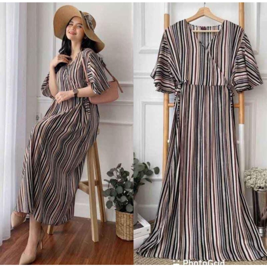 DASTER RAYON VISCOSE / DASTER KIMONO BUSUI MOTIF SALUR BEST SELLER / DASTER KEKINIAN / BAJU WANITA
