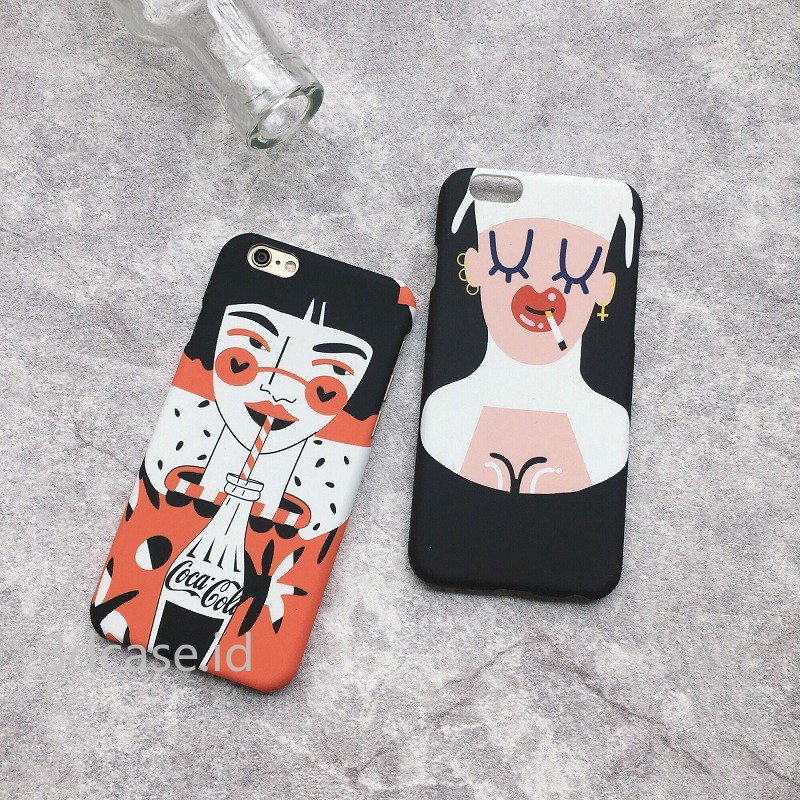 Case Compatible For IPhone 6 6S 7 8 Plus 7Plus 8 8Plus 6Plus Motif Kartun Lucu Efek Hard Case