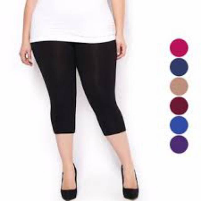 Legging ¾ jumbo dan standar bahan spandex