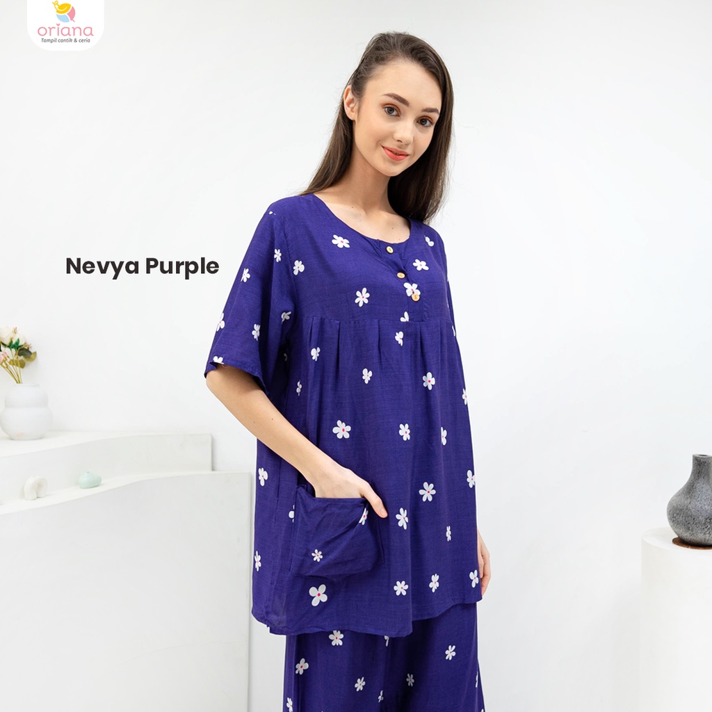 Oriana Daster Busui Pendek Calla Series-Nevya Purple