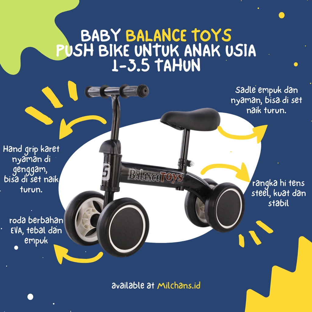 Jual Balance Toys / Push Bike / Sepeda Latihan Keseimbangan Bayi/Balita