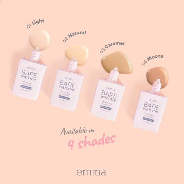 EMINA Bare With Me Mineral Mild Foundation SPF 25 PA+++