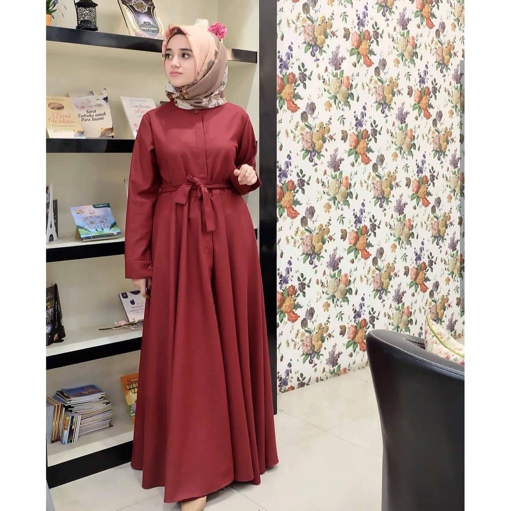 Gamis New Rainbow Maxi Balotelly Pakaian Panjang Muslim Wanita