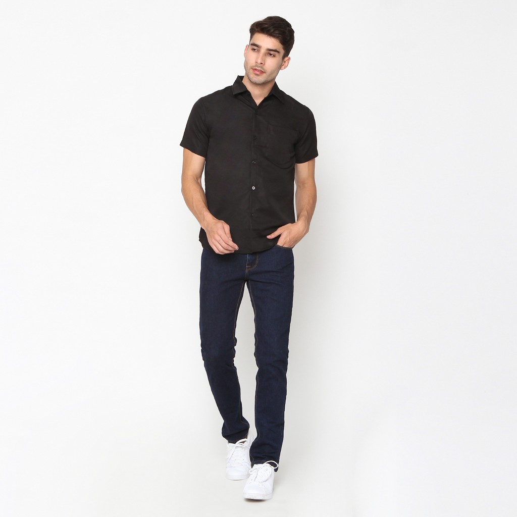 Kemeja Tangan Pendek Pria  Dewasa Variasi Kantong - Jhonny