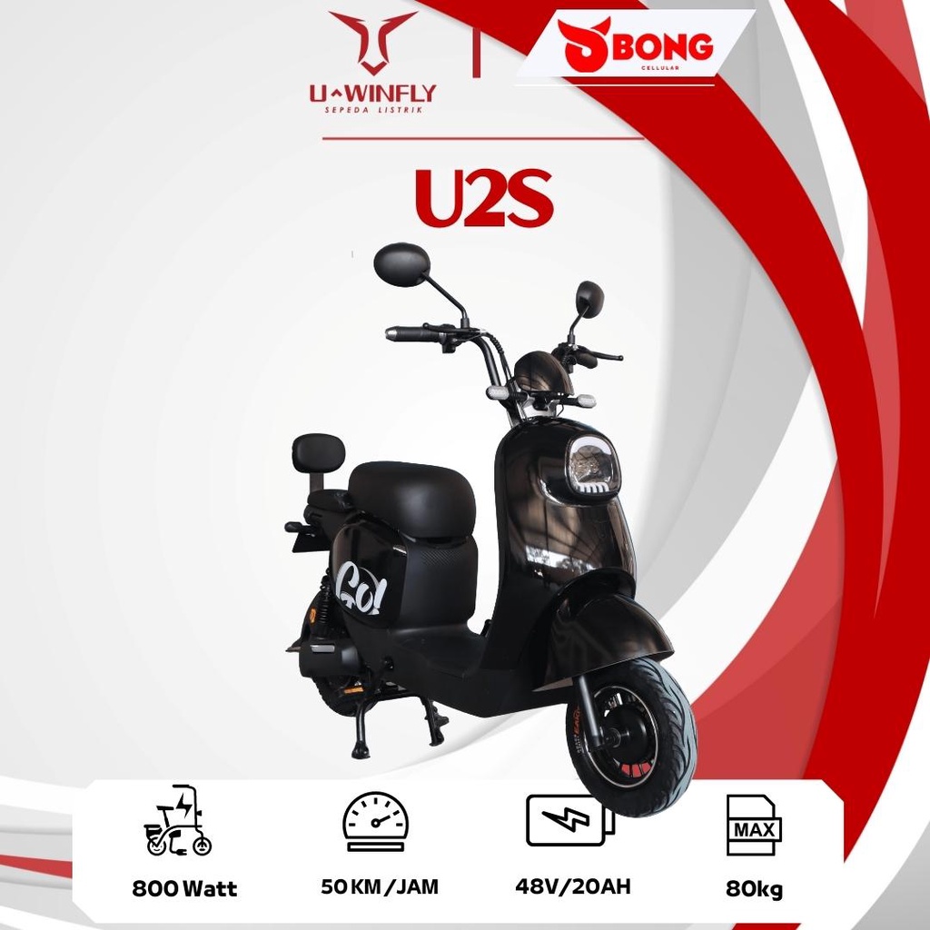 Sepeda Listrik Uwinfly U2s (U2 S) 800watt 20ah Terbaru 2022