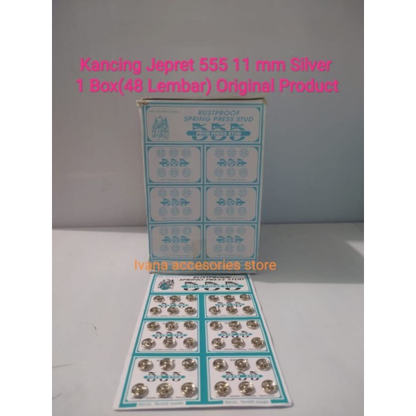 

Kancing Jepret Prym 555 Silver 8mm*Original product*(1Box *48 papan 1 papan (36 set)