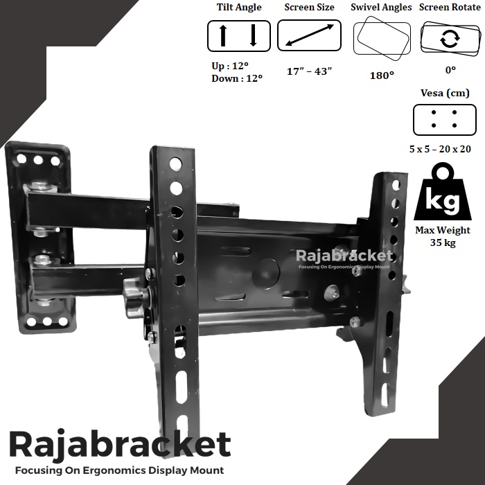 Braket tv | Breket tv | Bracket tv swivel 22 24 27 32 40 inci, Bracket tv Sharp, TCL, Changhong