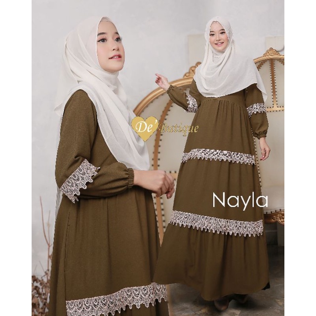 naura dress/gamis mewah/gamis polos cantik/gamis elegant