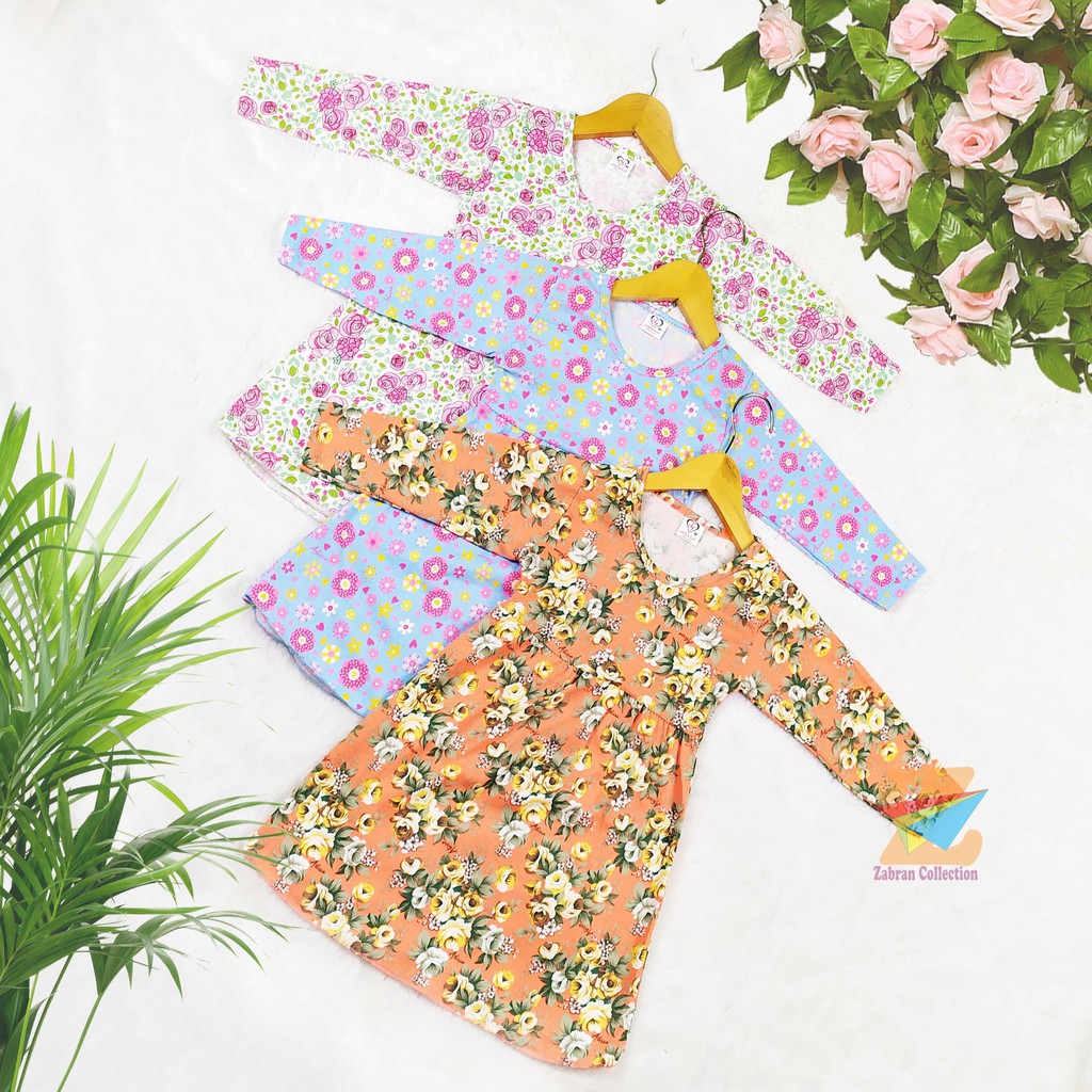 Dress Anak Lengan Panjang / Dress Ruffle Anak  1 Sampai 5 Tahun