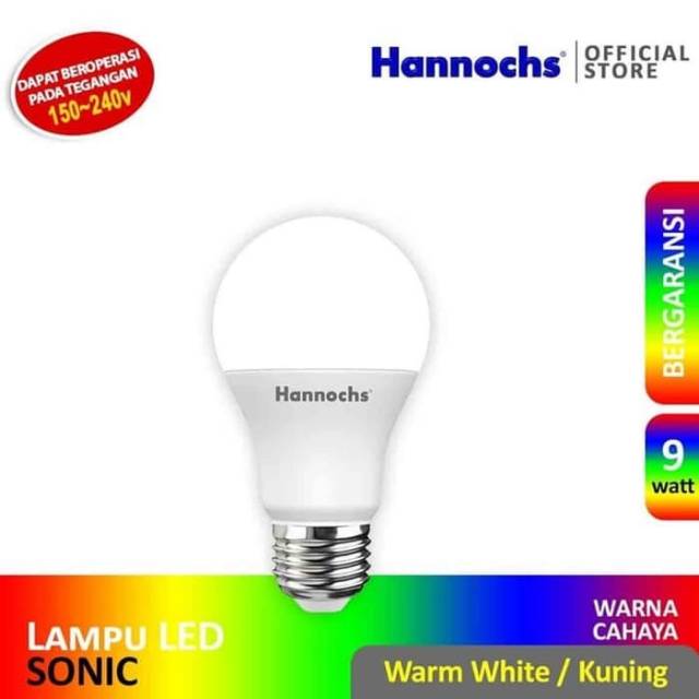 LAMPU LED HANNOCHS HANNOCH SONIC 9W 9WATT 9 WATT CAHAYA PUTIH