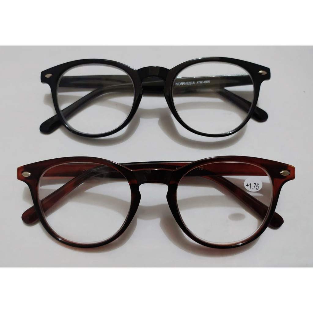 MODEL TERBARU !! Kacamata Baca Plus  (+) Pria / Wanita +1.00 s/d +3.00 WARNA hitam dan coklat