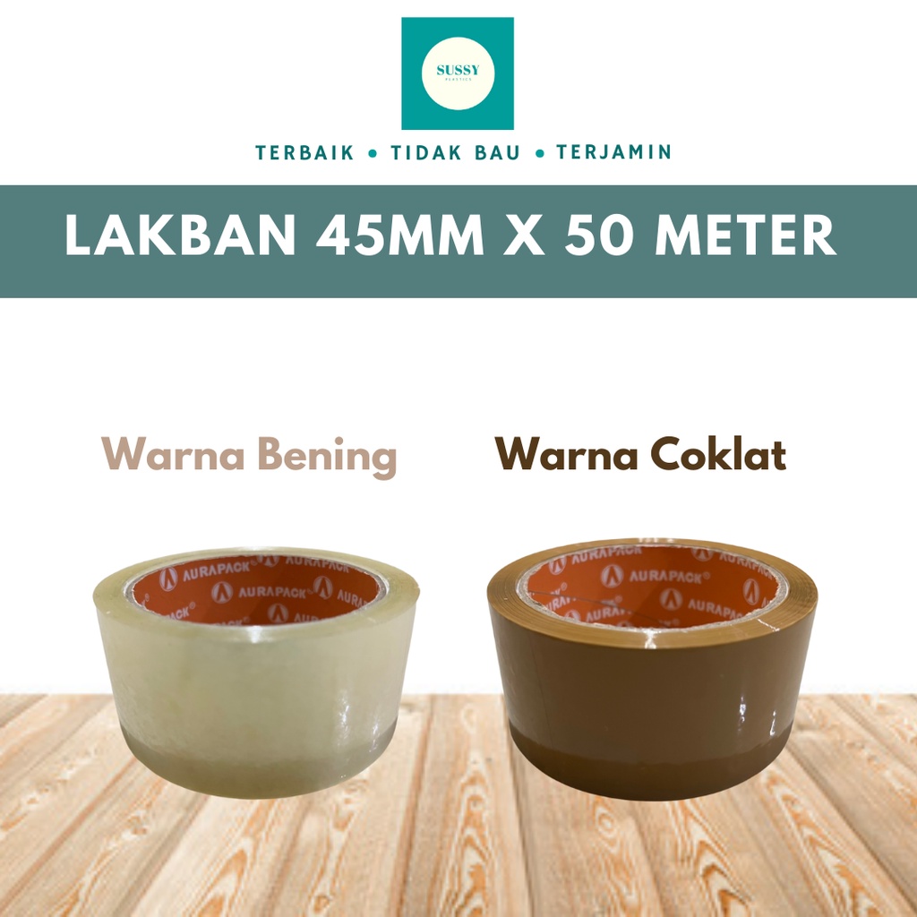 LAKBAN 45MM X 50M WARNA BENING, COKLAT AURAPACK OPP