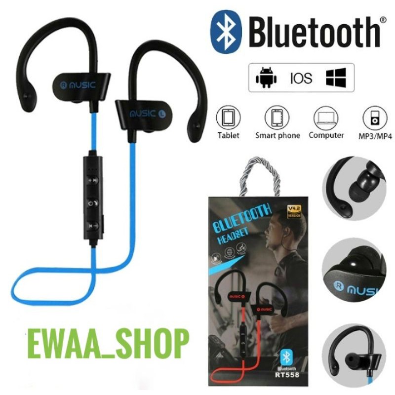 WIRELESS SPORT BLUETOOTH HEADSET RT558 / RT 558 HIGH QUALITY