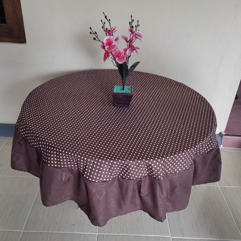 Taplak bulat rumbai cantik