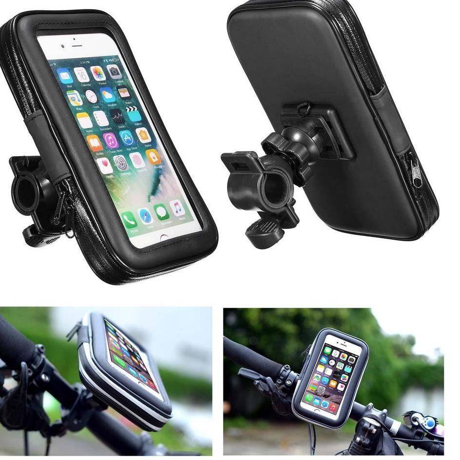 SEPEDA / MOTOR HOLDER TEMPAT HP JM-MT21 TAS GPS MAPS ANTI AIR / WATERPROOF HP 6.3 INCH