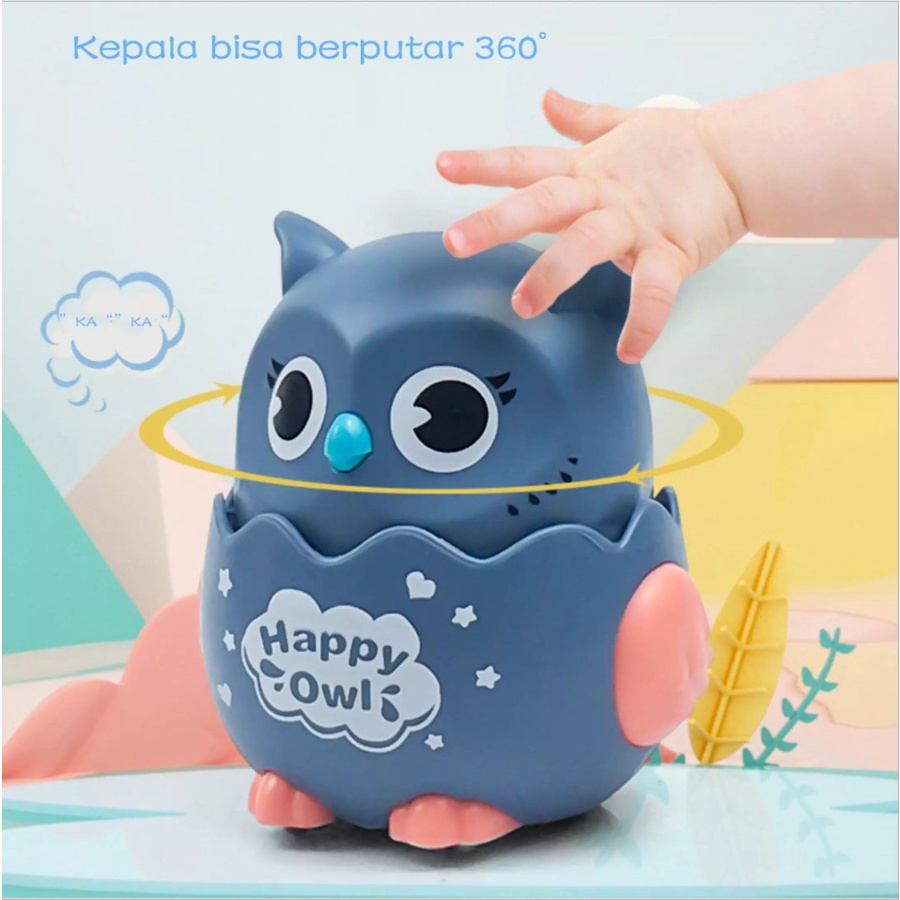 PROMO Mainan Mobil Anak Kecil Burung Hantu Jalan Jalan / Mainan Bayi Happy Owl