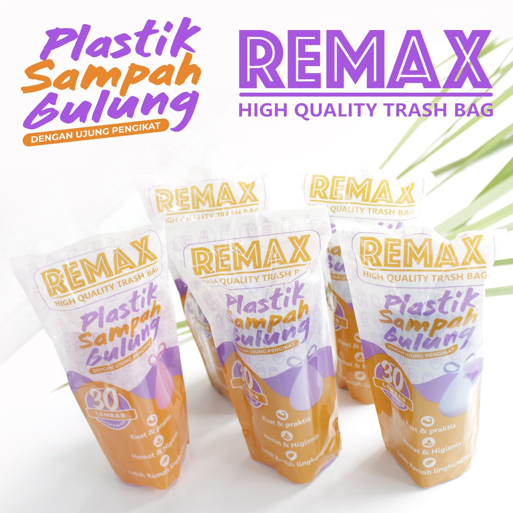 Remax Kantong Plastik Sampah Gulung isi 30pcs (45cm x 62cm)