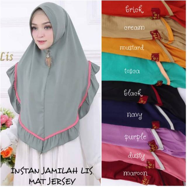 KHIMAR JAMILA LIS / HIJAB INSTAN JAMILA