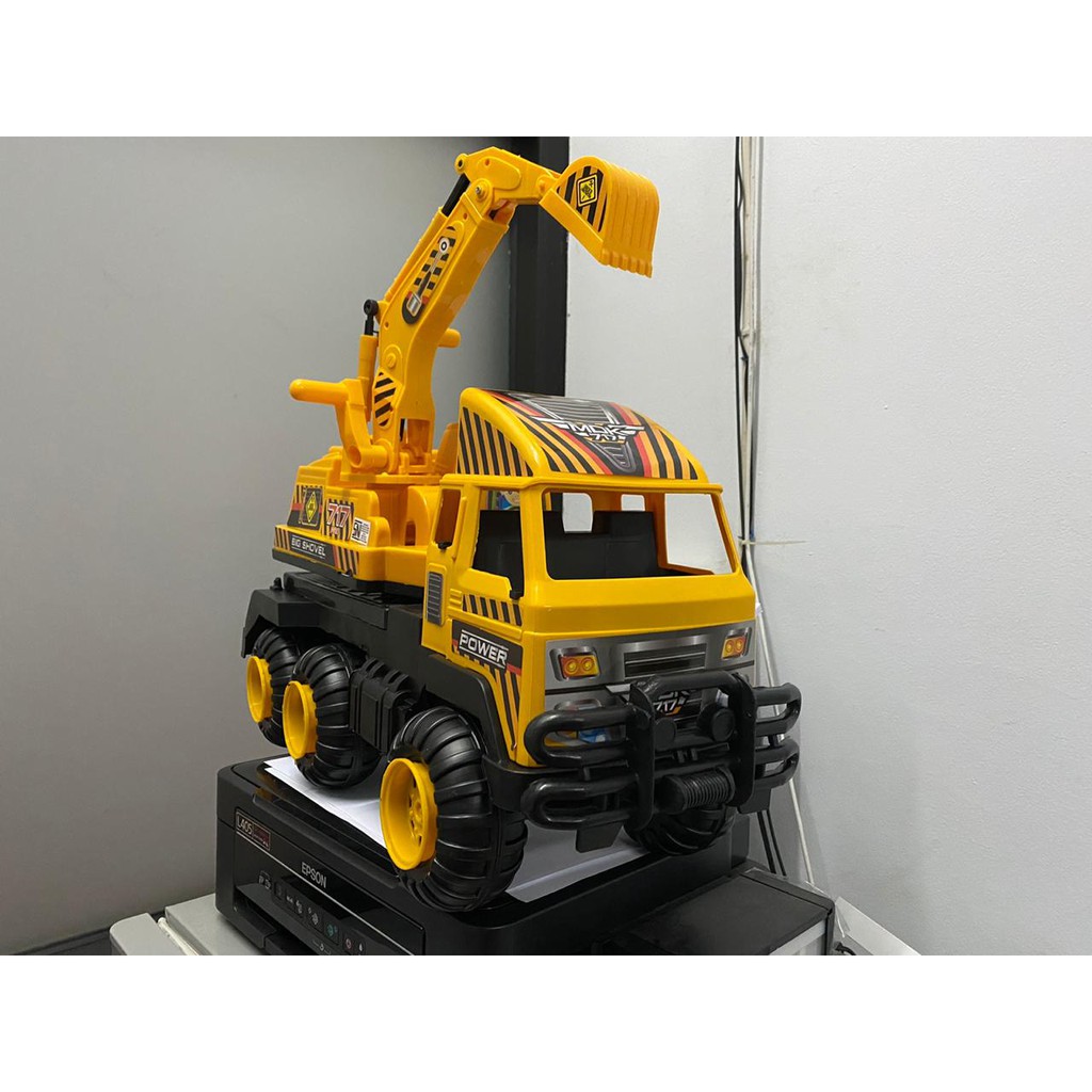 MAINAN ANAK MOBIL MOBILAN TRUK EXCAVATOR BESAR PLUS HELM / MDK 717 PRO