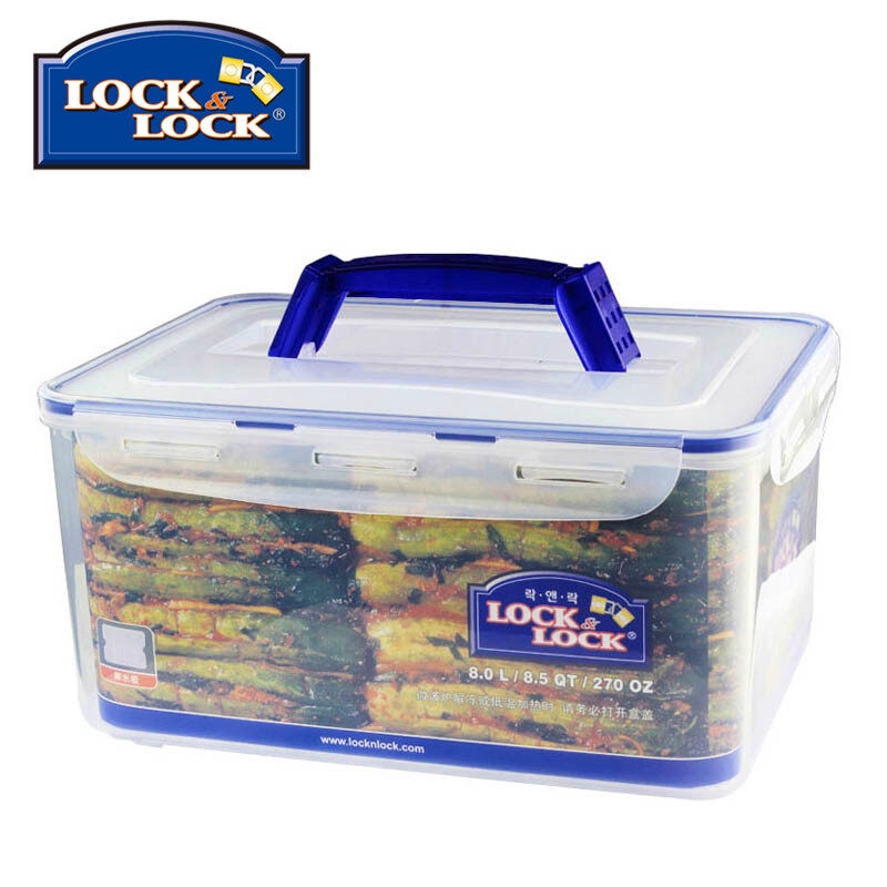 Lock n Lock Food Container 8L HPL884 HPL885 Rectangular Handy Airtight Container Wadah Makanan Besar